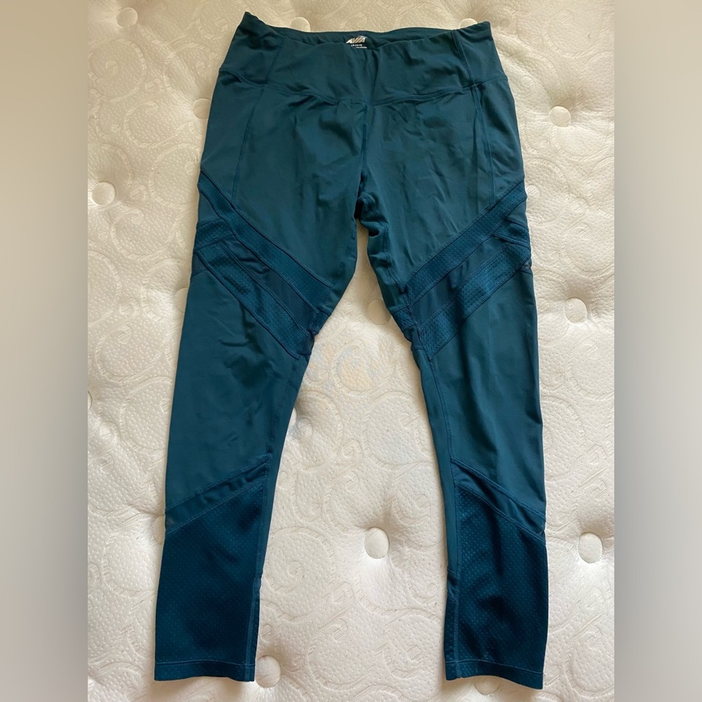 Avia, Dark turquoise workout leggings, L (12-14)